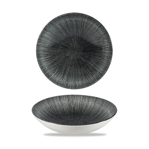 Churchill Studio Prints Agano Black Evolve Coupe Bowl 9.75" Case Size 12 - Cater-Connect Ltd