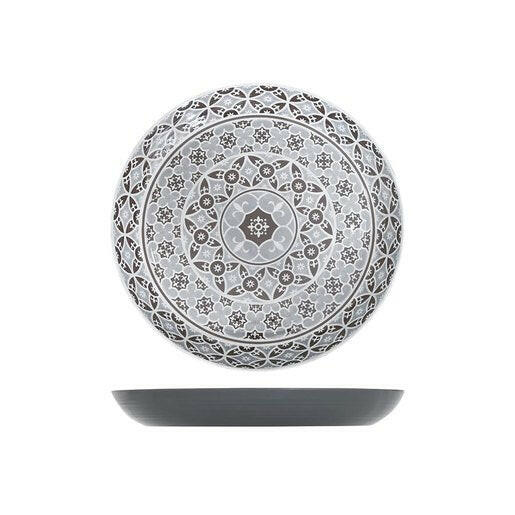 Creative Grey Moroccan Marrakesh Bowl 38cm x 4.5cm Case Size 6 - Cater-Connect Ltd