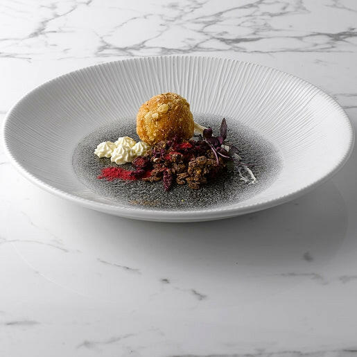 Churchill Studio Prints® Raku Quartz Black Bamboo Deep Coupe Plate 25cm - Cater-Connect Ltd