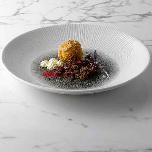 Churchill Studio Prints® Raku Quartz Black Bamboo Deep Coupe Plate 25cm