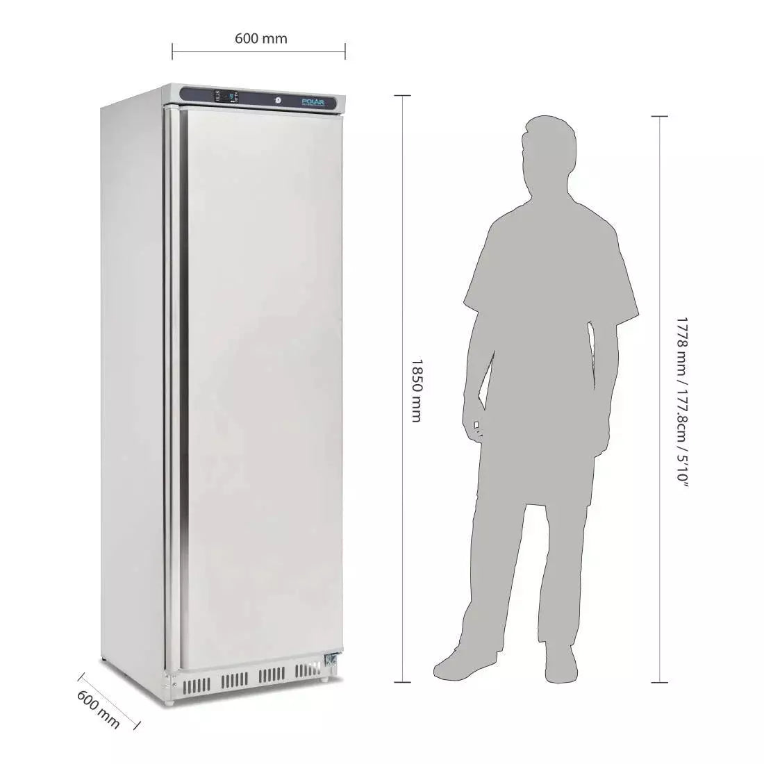 Polar C-Series CD083 Upright Freezer 365 Litres - Cater-Connect Ltd