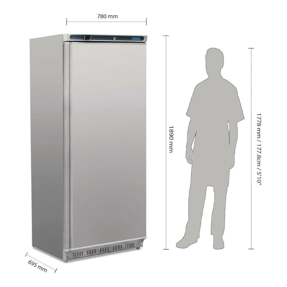 Polar C-Series CD085 Upright Single Door Freezer 600 Litre - Cater-Connect Ltd