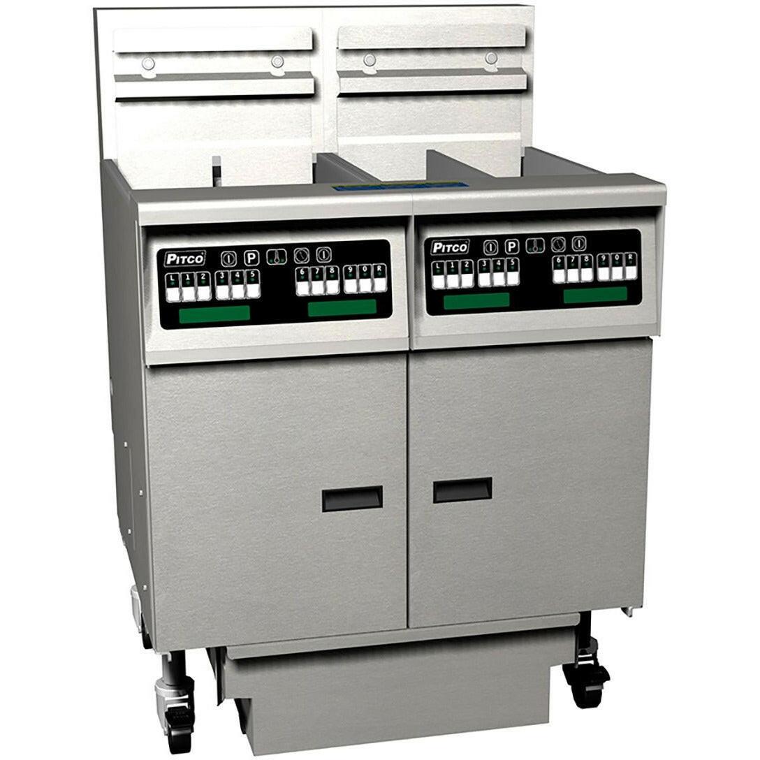 Pitco SGH50/FD-FF Twin Tank Filtration Gas Fryer 44 Litres.