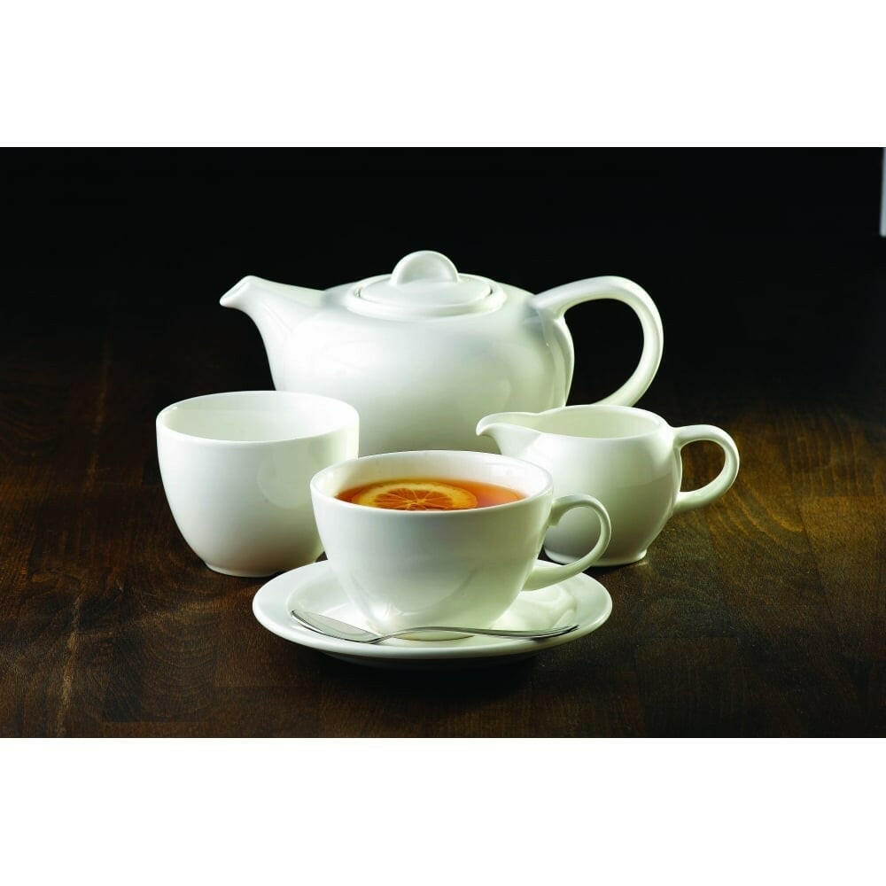 Churchill Alchemy White Coupe Tea Saucer 15.3cm 6" Case Size 24 - Cater-Connect Ltd