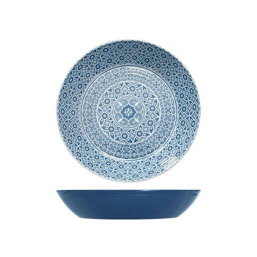 Creative Blue Moroccan Marrakesh Bowl 42.5cm x 8cm Case Size 3 - Cater-Connect Ltd