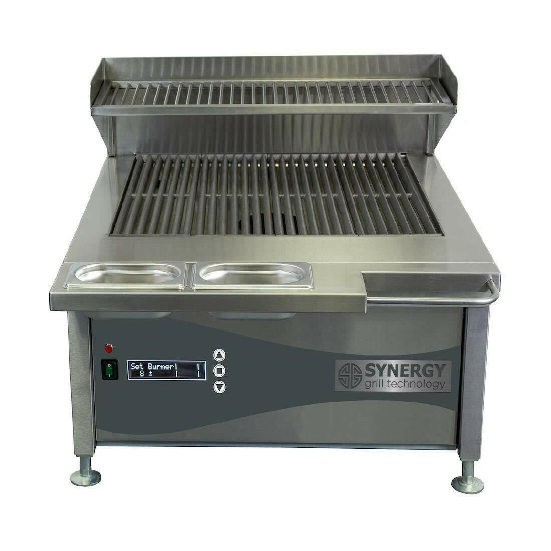Synergy ST600 Gas Trilogy Chargrill With Cooking Shelf And Garnish Rail.