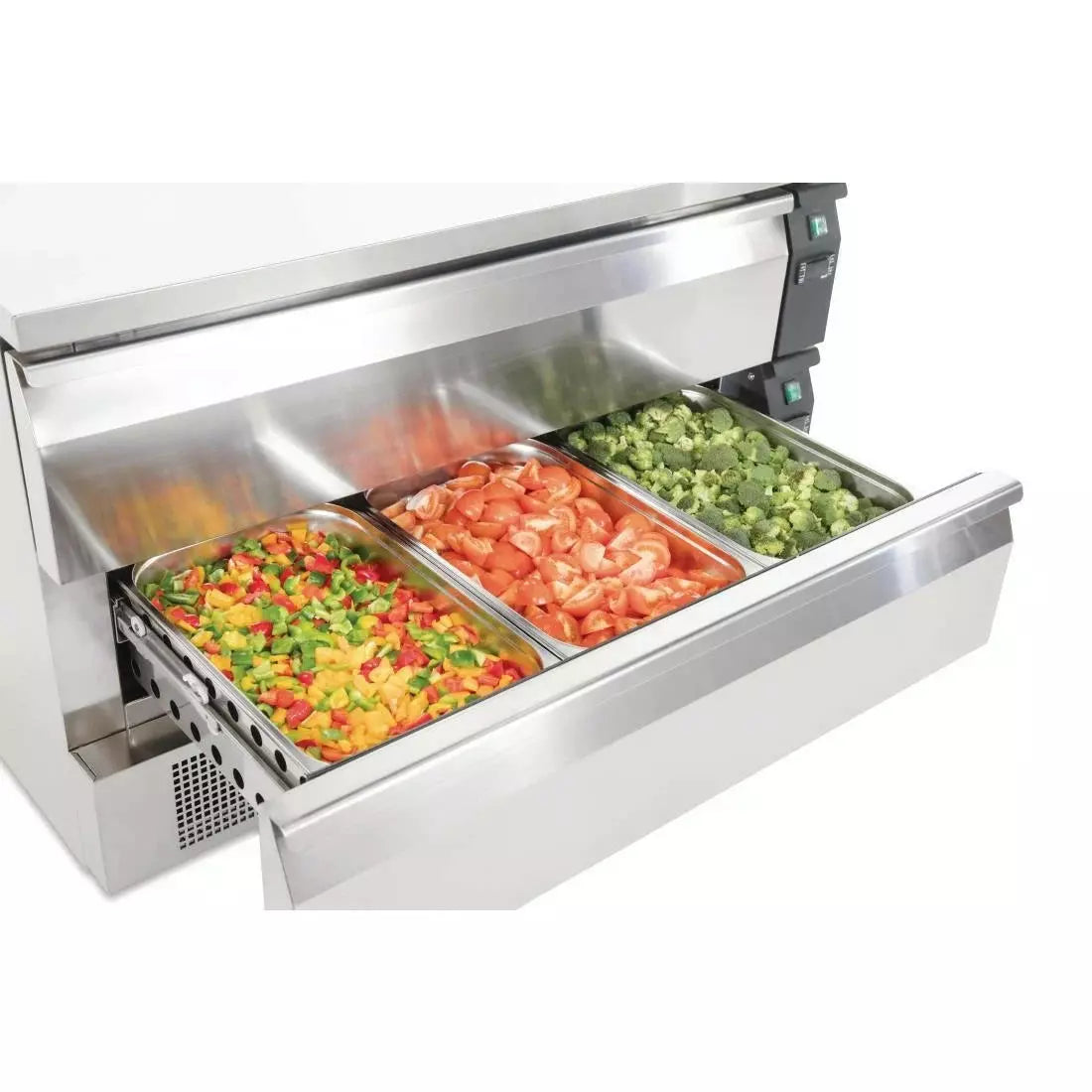 Polar DA997 U-Series Double Drawer Dual Temperature Counter Fridge Freezer 6x1/1GN - Cater-Connect Ltd