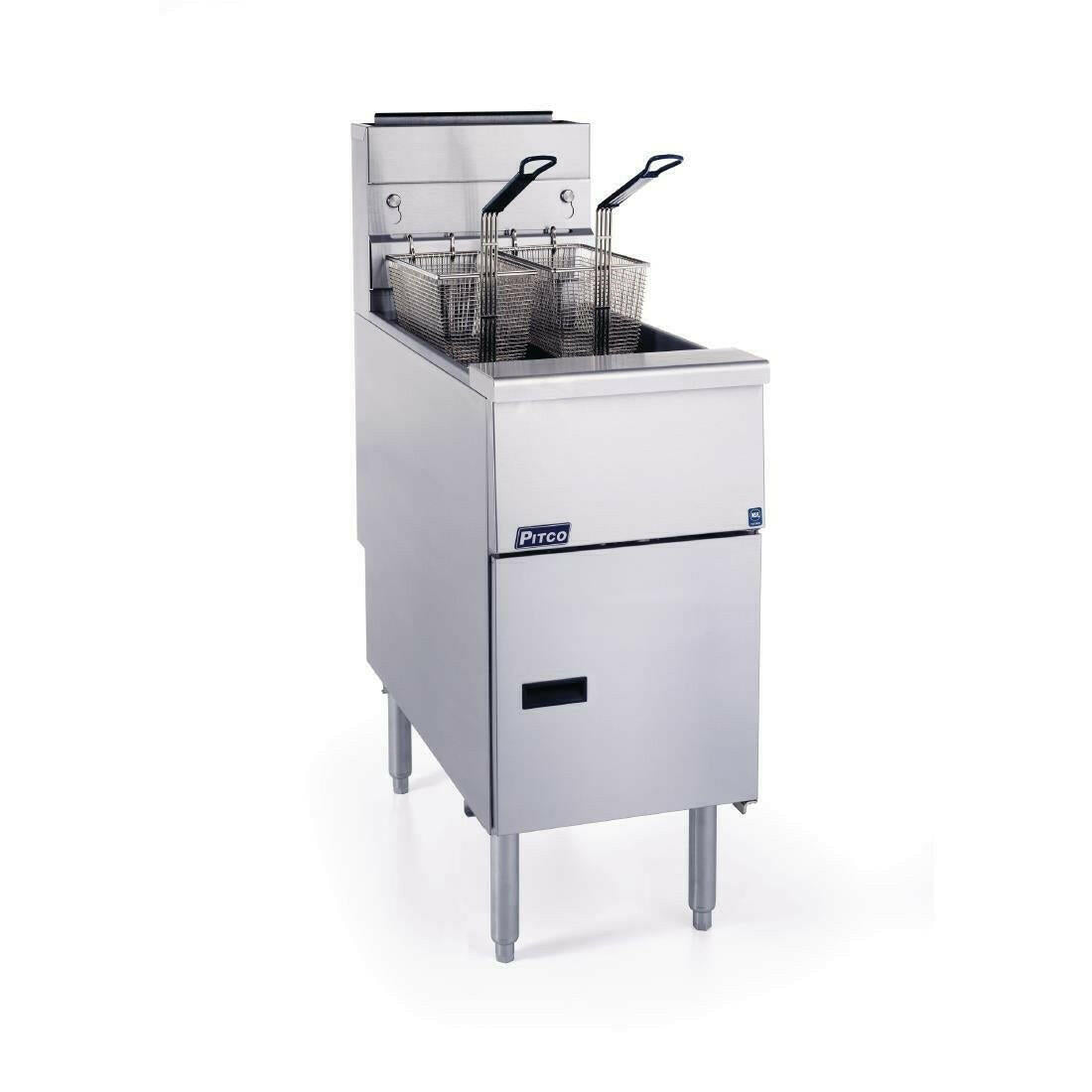 Pitco VF35 Single Tank Twin Basket Free Standing Gas Fryer 18 Litres - Cater-Connect Ltd