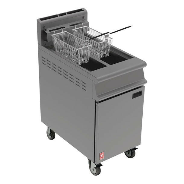 Falcon Dominator Plus G3845 Twin Tank Twin Basket Castors Gas Fryer 26 Litres - Cater-Connect Ltd