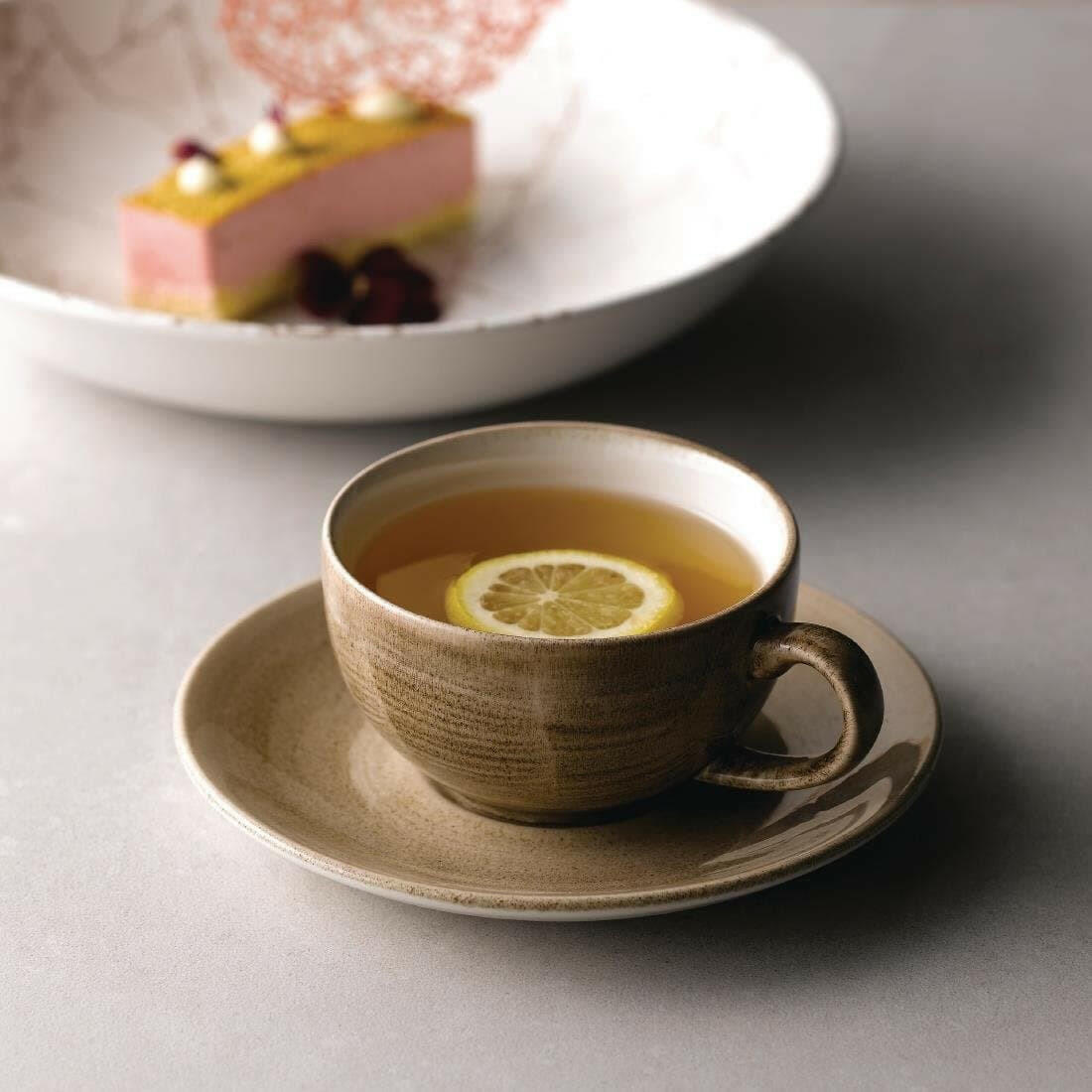 Churchill Stonecast Patina Antique Taupe Espresso Saucer 4.5" Case Size 12 - Cater-Connect Ltd