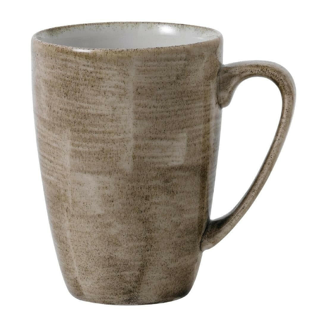 Churchill Stonecast Patina Antique Taupe Profile Mug 12oz Case Size 12 - Cater-Connect Ltd