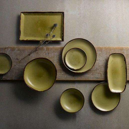 Dudson Harvest Green Rectangular Tray 34.5cm x 23.3cm Case Size 6 - Cater-Connect Ltd