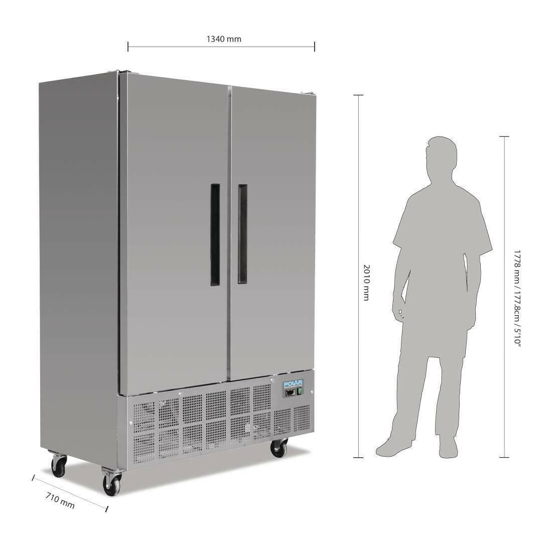 Polar GD880 G-Series Double Door Slimline Freezer 960Ltr - Cater-Connect Ltd