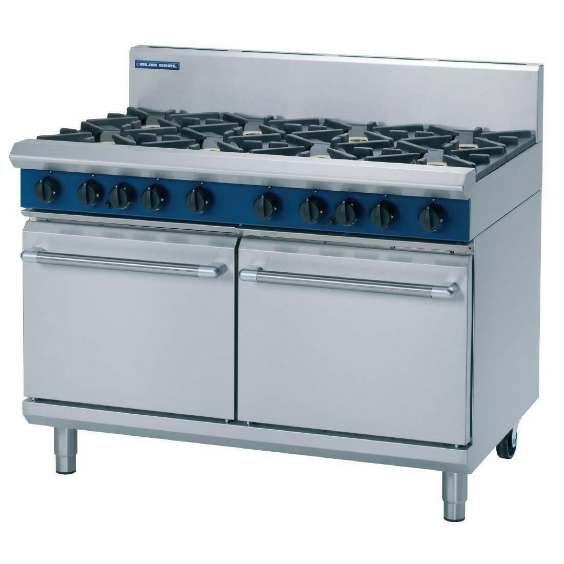 Blue Seal G528D Evolution 8 Burner Double Static Oven 1200mm.