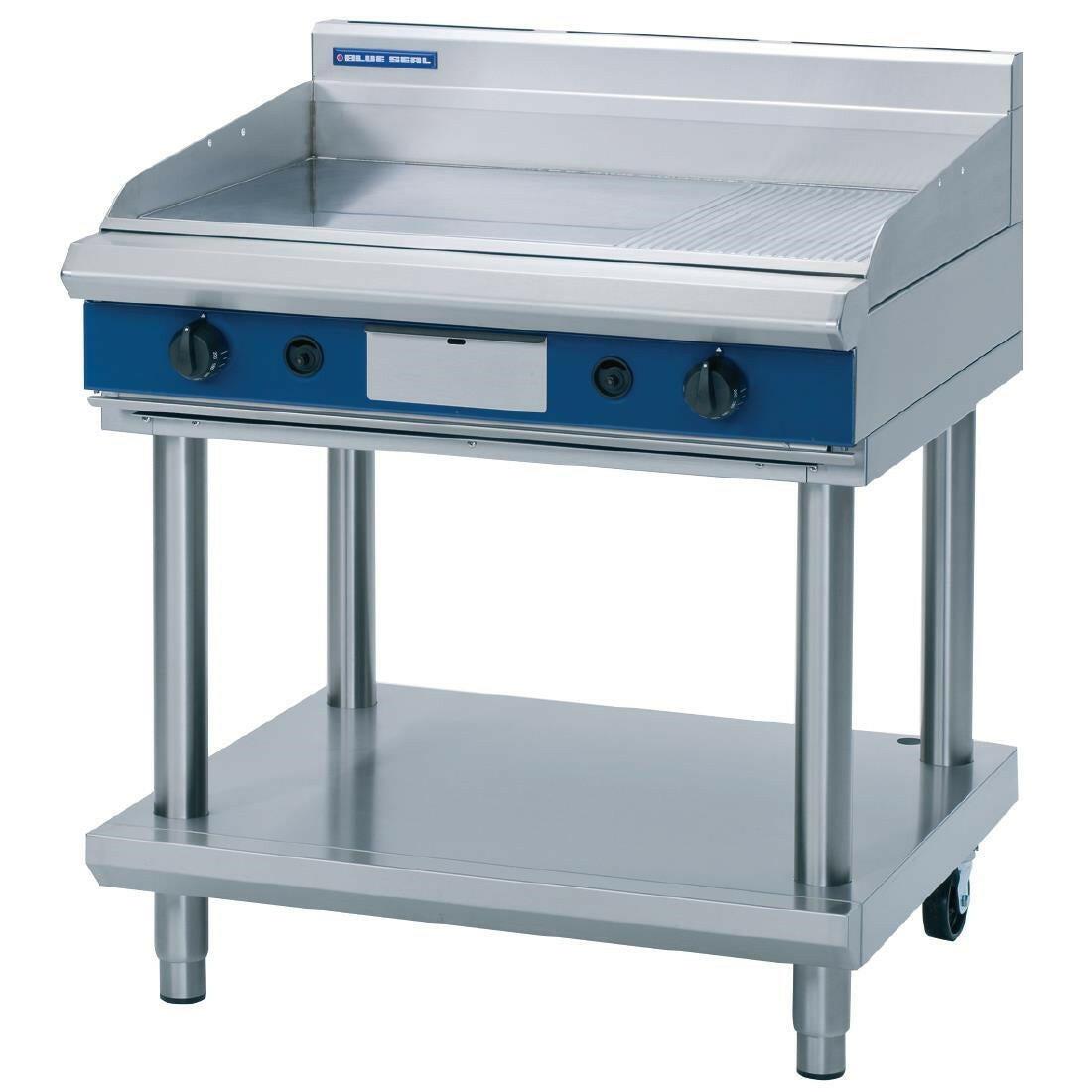 Blue Seal Evolution GP516-LS Gas Griddle With Leg Stand 900mm.