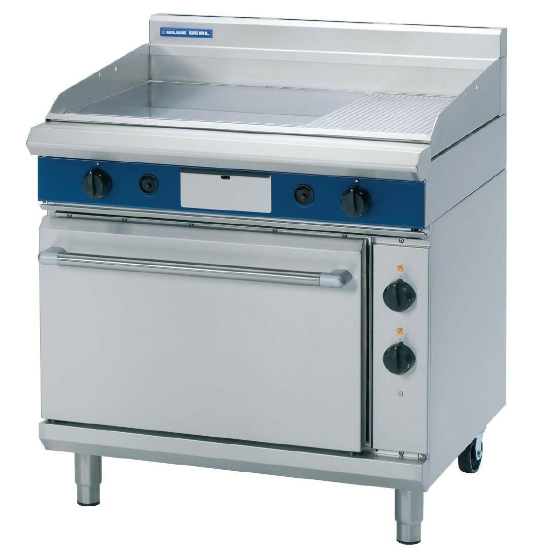 Blue Seal Evolution GPE506 Gas 1/3 Gas Ribbed Griddle & Electric Static Oven.