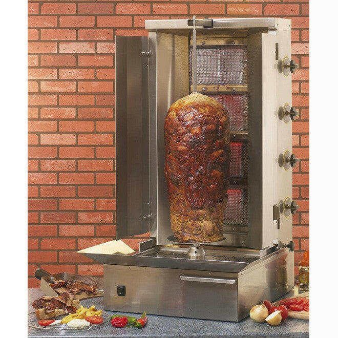 Roller Grill GR80G Countertop Gas Kebab Grill 40kg.