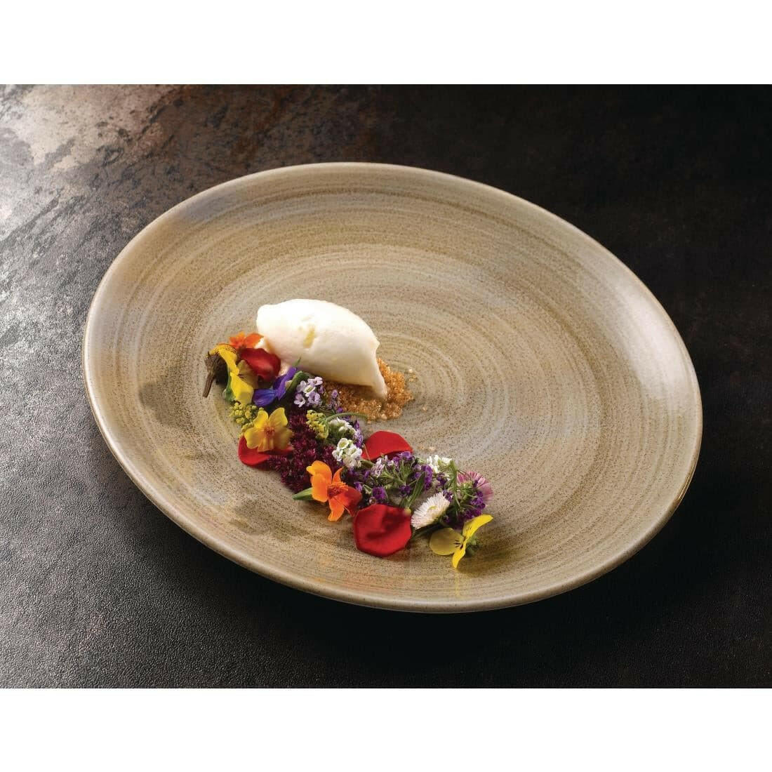 Churchill Stonecast Patina Antique Taupe Evolve Coupe Plate 6.5" Case Size 12 - Cater-Connect Ltd