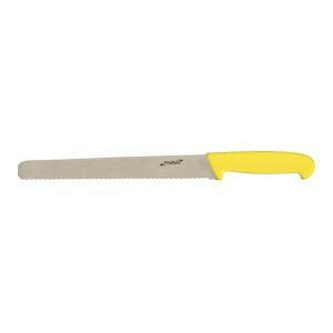 Genware 12'' Slicing Serrated Knife Yellow - Cater-Connect Ltd