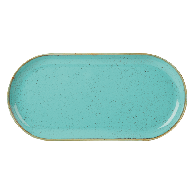 Porcelite Seasons Sea Spray Narrow Oval Plate 32x20cm/12.5x8" Case Size 6 - Cater-Connect Ltd