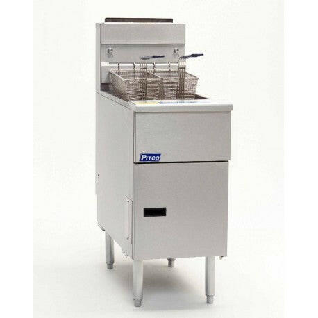 Pitco Solstice SG14S Single Tank Twin Basket Gas Fryer 21 Litres - Cater-Connect Ltd