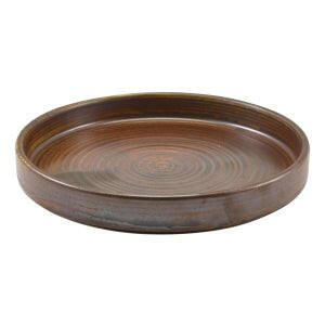 GenWare Terra Porcelain Rustic Copper Presentation Plate 26cm Case Size 6 - Cater-Connect Ltd