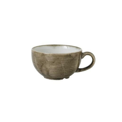 Churchill Stonecast Patina Antique Taupe Cappuccino Cup 8oz Case Size 12 - Cater-Connect Ltd
