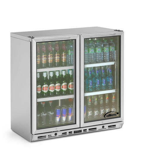 Williams 2 Door BC2-SS Silver Bar Bottle Cooler 184 Litres - Cater-Connect Ltd