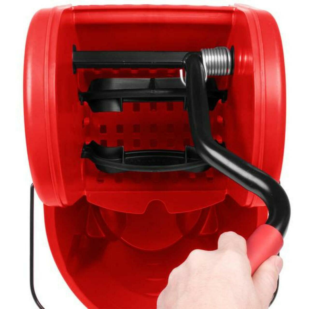 Rubbermaid Red Bucket Wavebrake Down Press Combo.