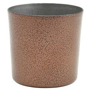 GenWare Stainless Steel Serving Cup 8.5 x 8.5cm Hammered Copper Case Size 12 - Cater-Connect Ltd
