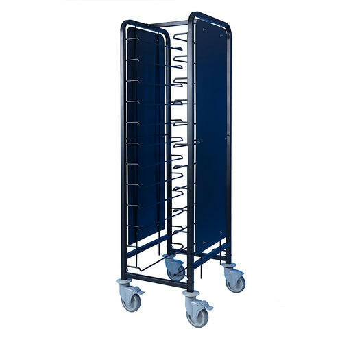 Premier Tray Clearing Trolley 1 x 12 Tray Black Frame Side Panels - Cater-Connect Ltd