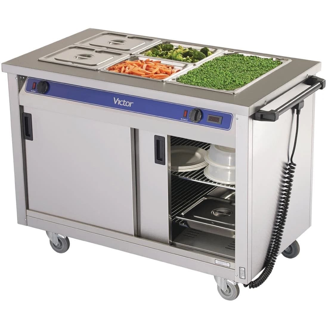 Victor BM30MS Mobile Servery Hot Cupboard & Bain Marie - Cater-Connect Ltd
