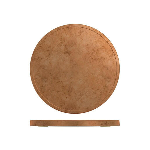Creative Copper Utah Melamine Round Slab 28.5cm x 1.7cm Case Size 6 - Cater-Connect Ltd