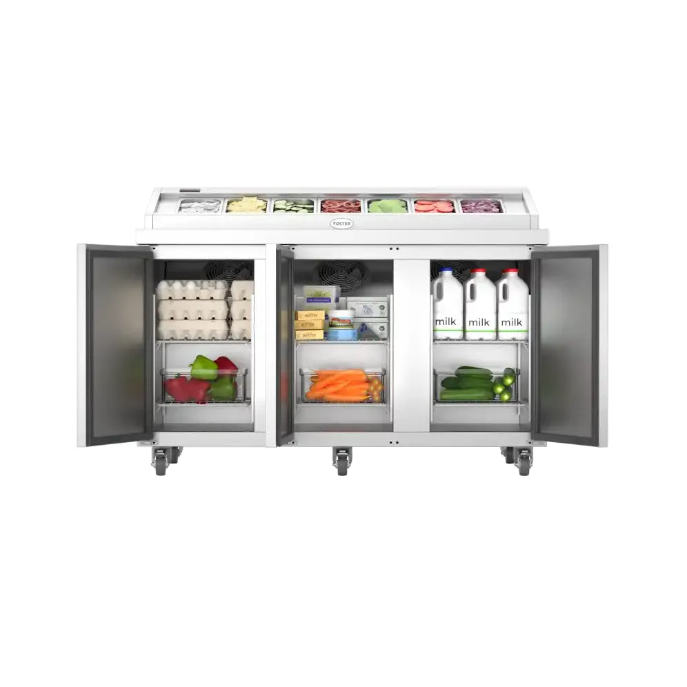 Foster FPS3HR 3 S/S Door Refrigerated Prep Counter 420 Litres - Cater-Connect Ltd