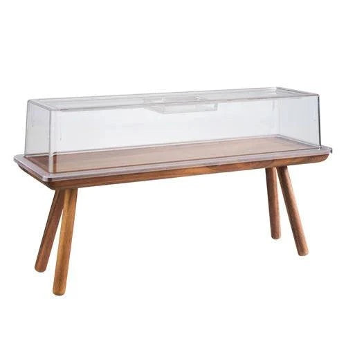 APS Acacia Wood Buffet Stand 2/4GN Buffet Stand 53 x 16.2cm.