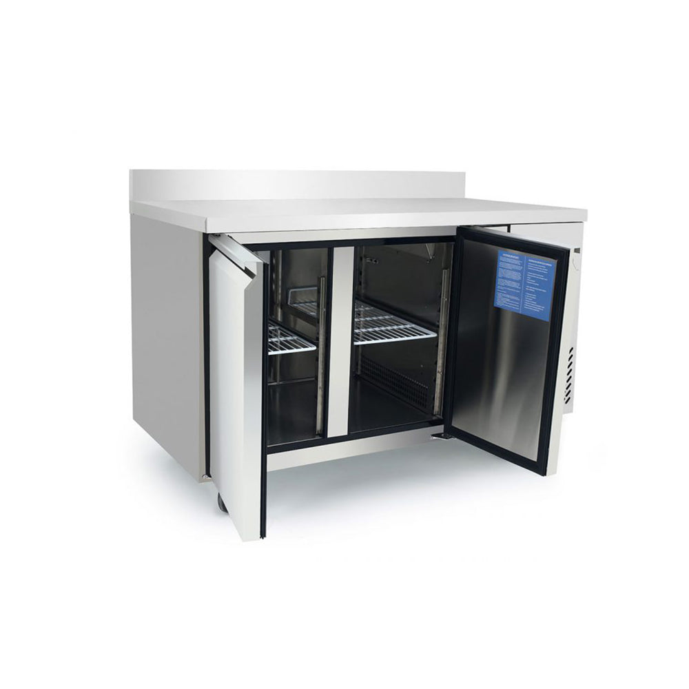 Atosa EPF3422HDSB Two Door Splash Back Counter Fridge 280 Litres