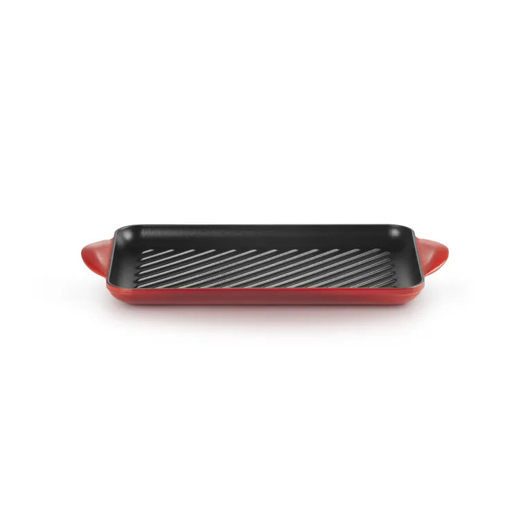 Le Creuset Cerise Cast Iron Rectangular Grill Pan 32cm