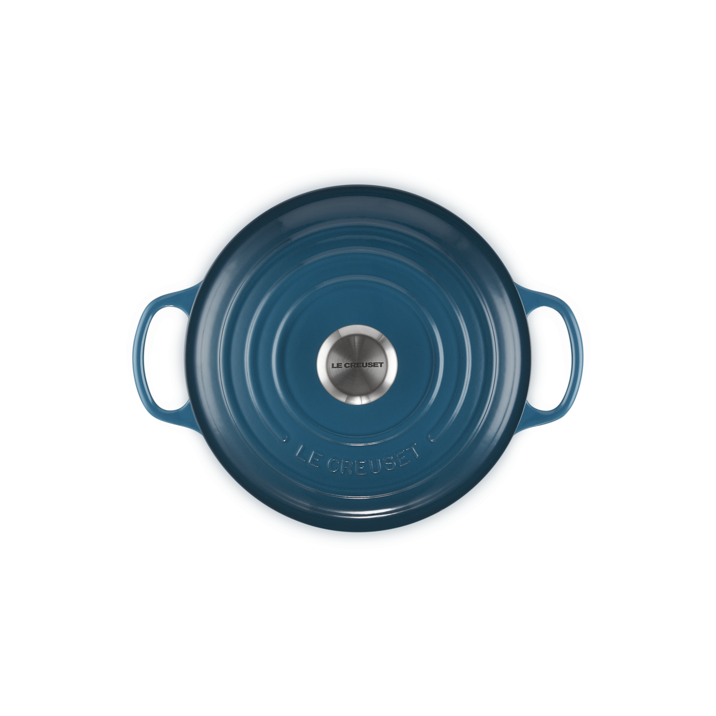 Le Creuset Deep Teal Cast Iron Round Casserole 20cm 2.4 Litres