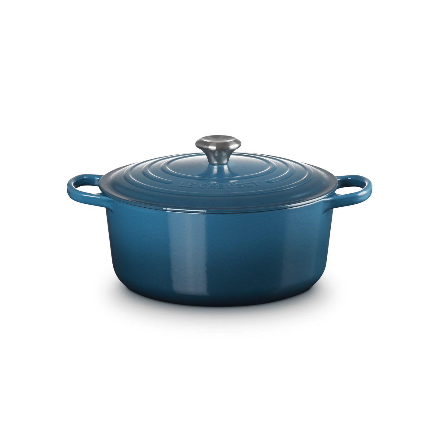Le Creuset Deep Teal Cast Iron Round Casserole 28cm 6.7 Litres