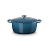 Le Creuset Deep Teal Cast Iron Round Casserole 28cm 6.7 Litres