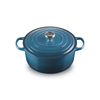 Le Creuset Deep Teal Cast Iron Round Casserole 26cm 5.3 Litres