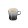 Gray mug with a white interior on a white background