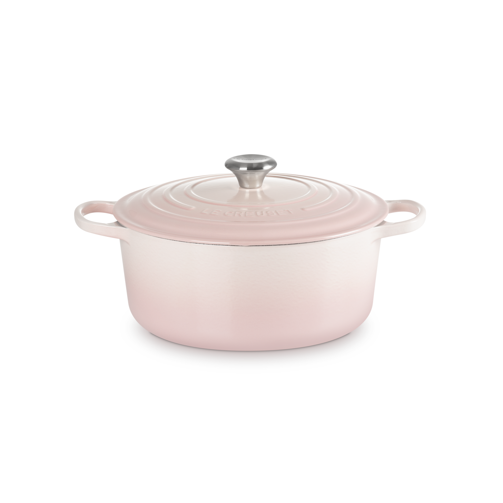 Le Creuset Shell Pink Cast Iron Round Casserole 28cm 6.7 Litres