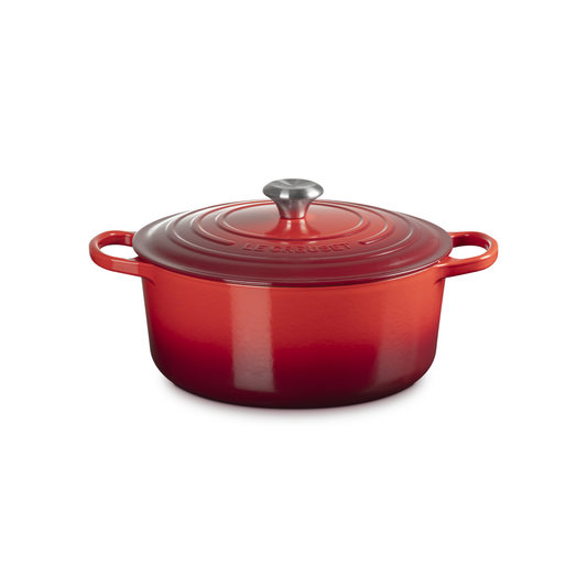 Le Creuset Cerise Cast Iron Round Casserole 28cm 6.7 Litres