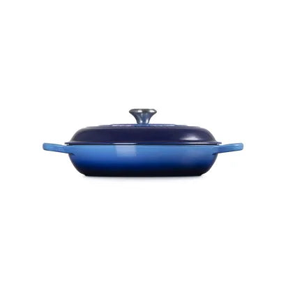 Le Creuset Azure Shallow Cast Iron Round Casserole 30cm 3.5 Litres
