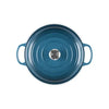 Le Creuset Deep Teal Shallow Cast Iron Round Casserole 30cm 3.5 Litres