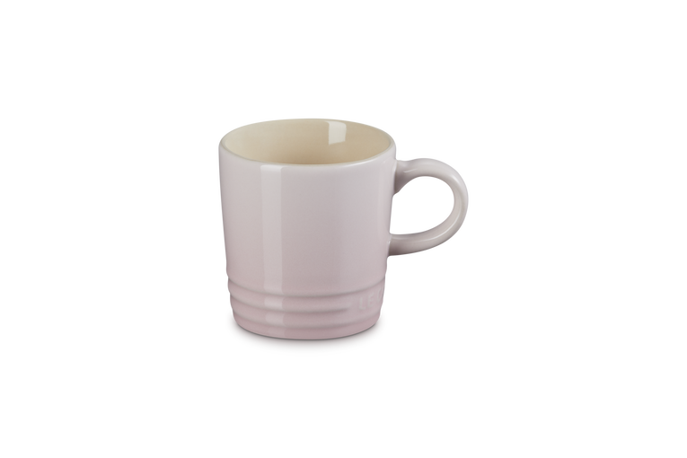 Le Creuset Stoneware Espresso Mug 100ml Shell Pink Case Size 6