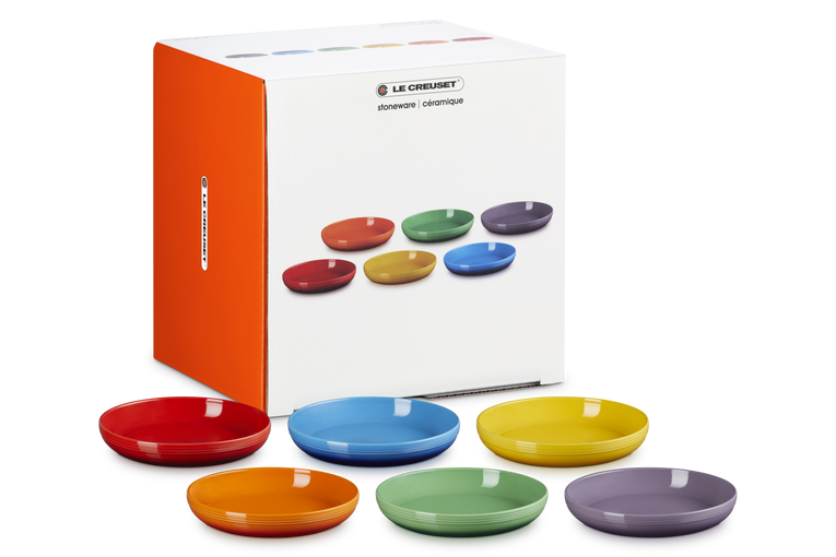 Le Creuset Stoneware Coupe Set Of 6 Pasta Bowls 22cm