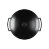 Le Creuset Satin Black Cast Iron Wok With Glass Lid 36cm/4.5 Litres