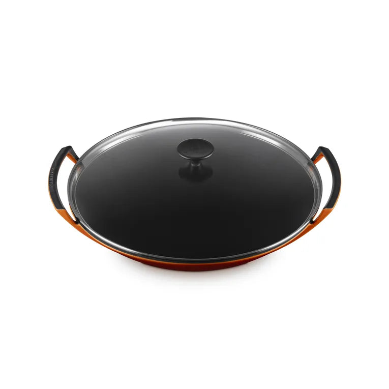 Le Creuset Cast Iron Wok With Glass Lid 36cm/4.5 Litres